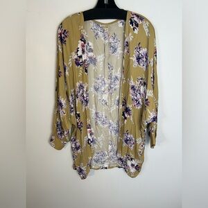 J Joah Cardigan Kimono Novelty Floral Open Size M lightweight comfortable
